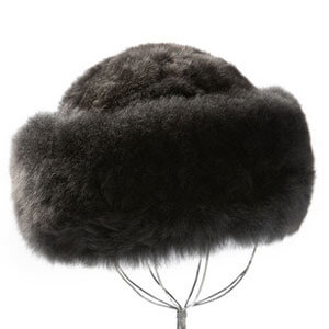 Charcoal Premium Baby Alpaca Fur Hat