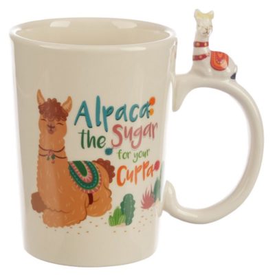 Ceramic Alpaca Mug - Front View