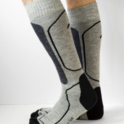PL Black and Gray Alpaca Ski Socks