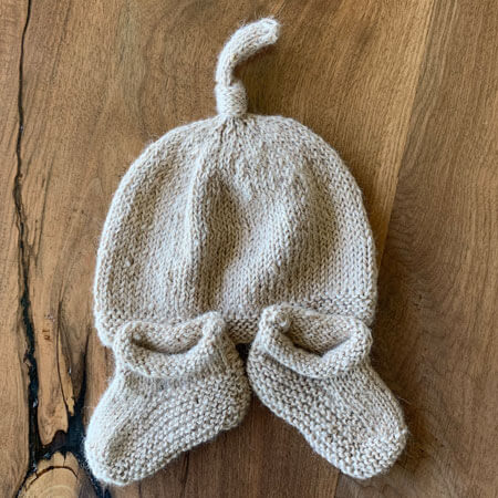 baby hat and booties
