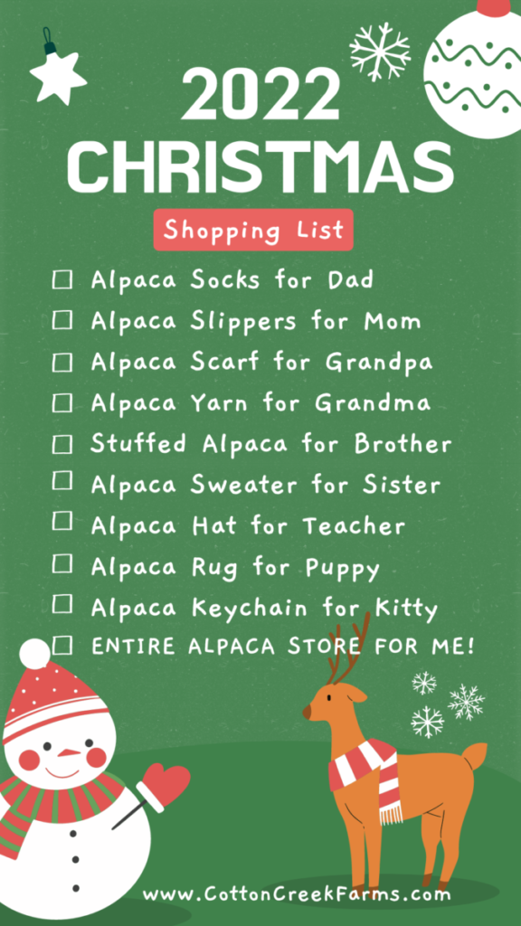 Alpaca Christmas List