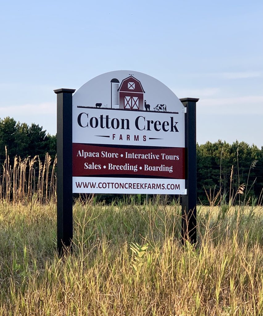 Cotton Creek Farms Sign