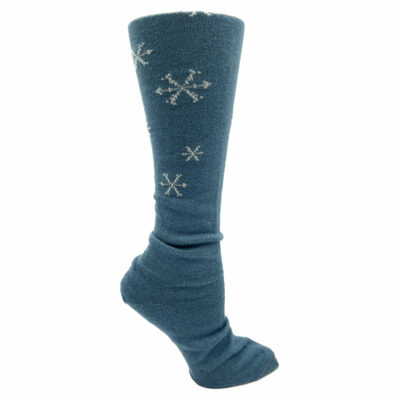 Blue Snowflake Alpaca Socks