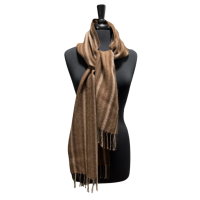 Brown and Fawn Alpaca Scarf