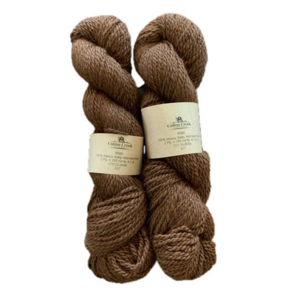 Reba Baby Alpaca Yarn in 2 Ply Worsted
