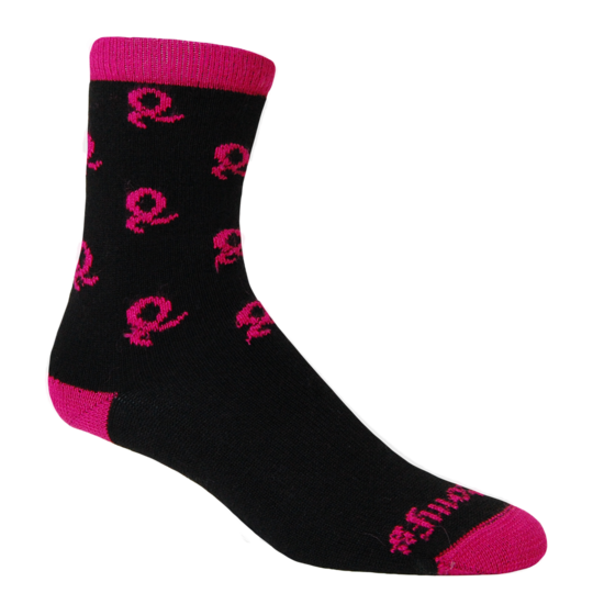 LC17 Alpaca Survivor Sock in Pink and Black