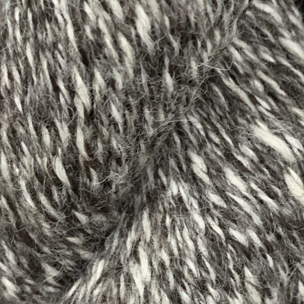 100% Alpaca Yarn in Black and White Tweed