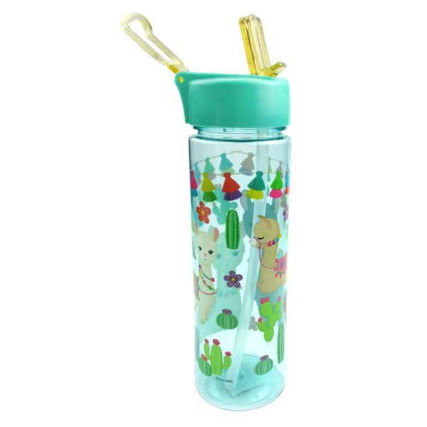 Alpaca Water Bottle with Straw, Flip Top, and Handle