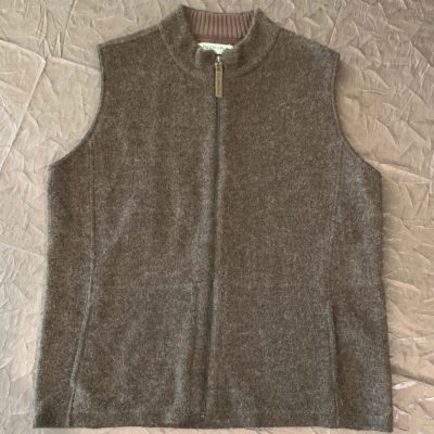 Tobacco Brown Zip Sweater Vest - Women's XL