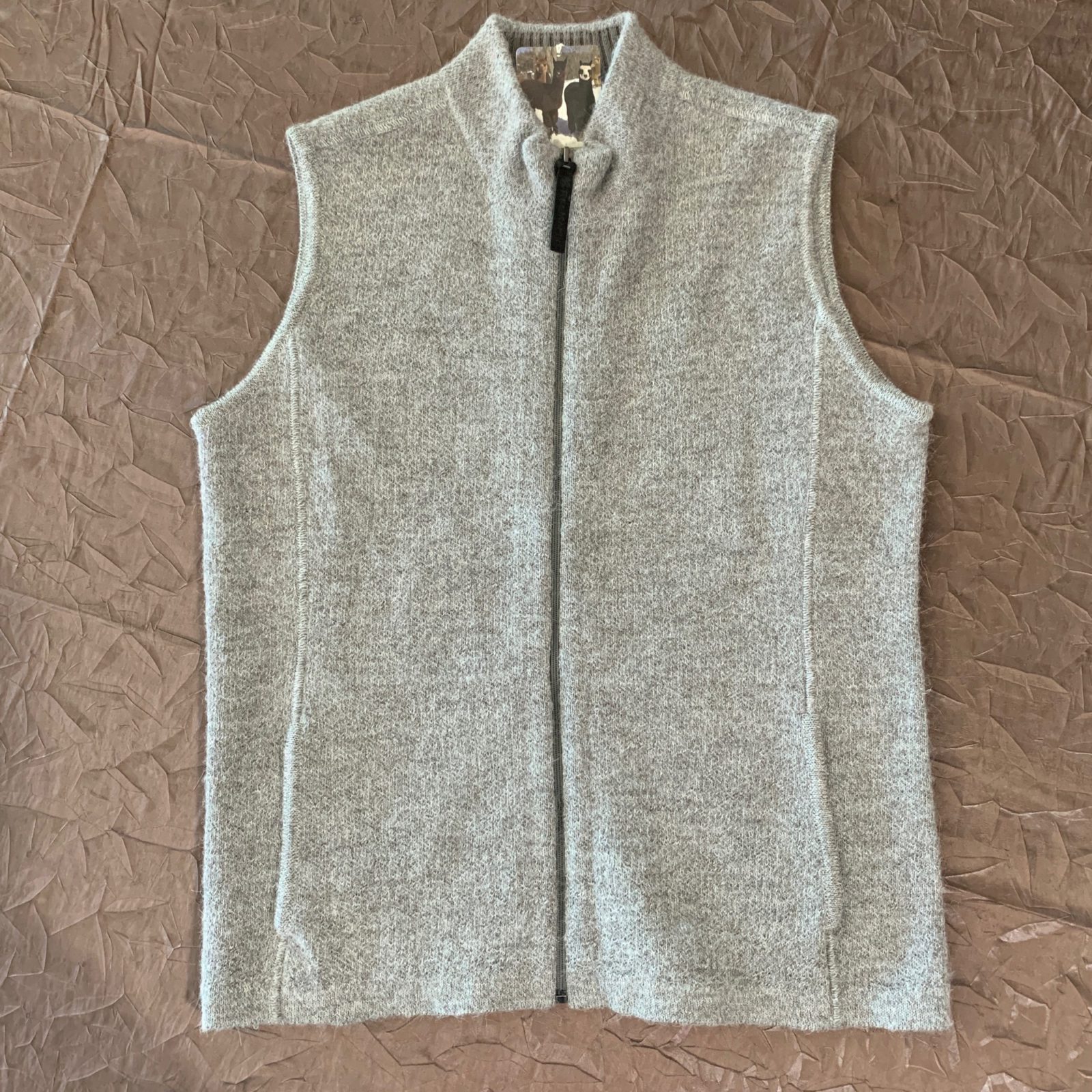 Grey Alpaca Blend Sweater Vest