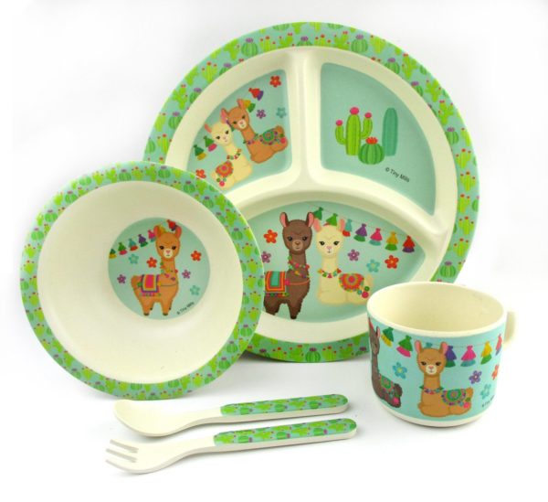 Children's Llama Dinnerware - Set of 5 Dishes