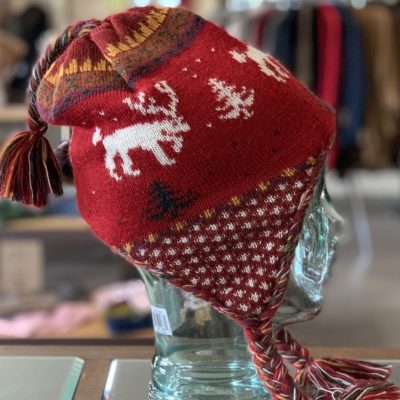 Kids Moose Hat in Red and White