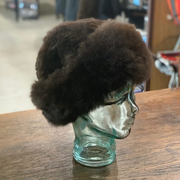Black Baby Alpaca Fur Hat
