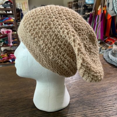 Fawn Slouch Hat in Baby Alpaca