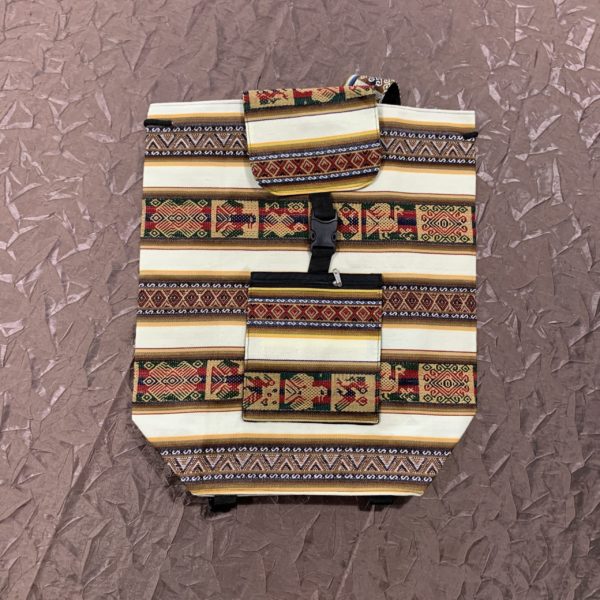 Handmade Peruvian Cloth Backpack Natural