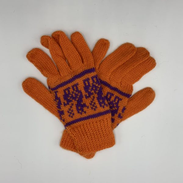 Orange Alpaca Gloves