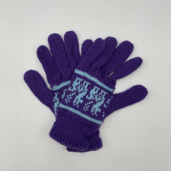 Purple Alpaca Gloves