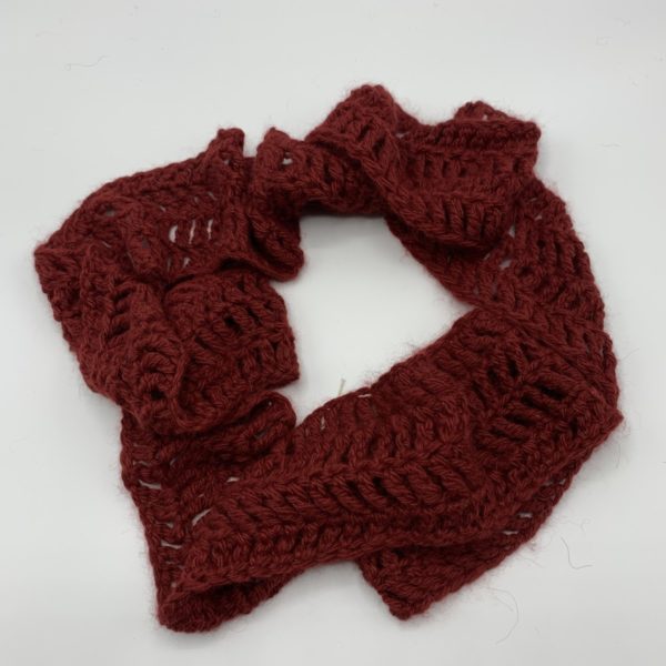 Red Alpaca Infinity Scarf