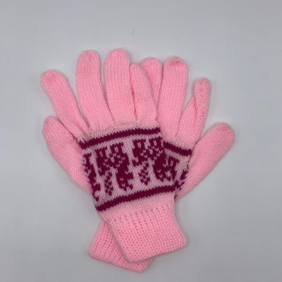 Light Pink Peruvian Print Gloves