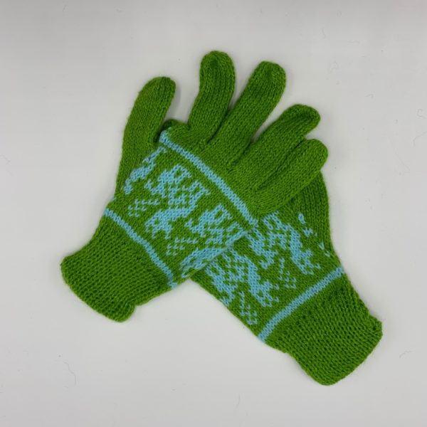 Light Green Peruvian Print Gloves
