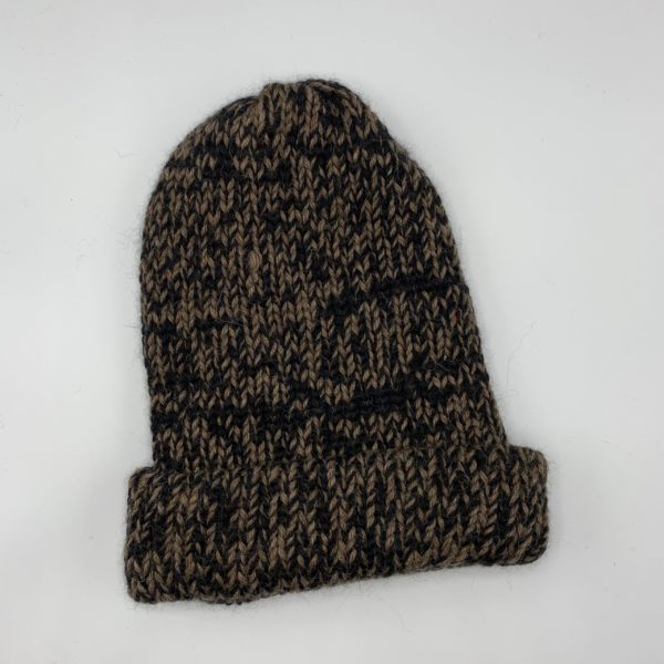 Black and Brown Double Knit Hat