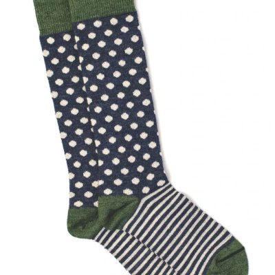 Warrior Dots and Stripes Socks in Baby Alpaca and Bamboo