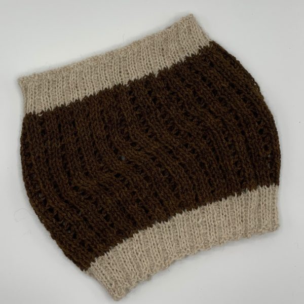 Brown and Beige Alpaca Neck Warmer
