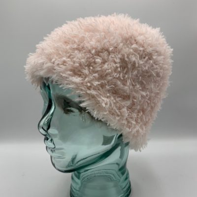 Light Pink Alpaca Fiber & Fun Fur Hat