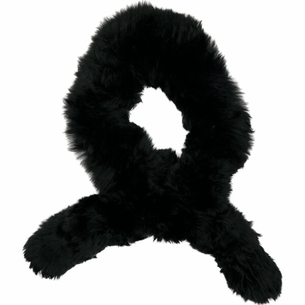 Black Alpaca Fur Scarf
