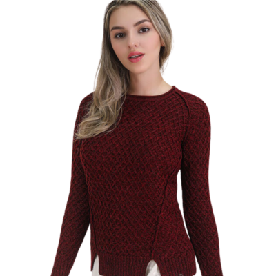 Ivane Baby Alpaca Sweater in Burgundy