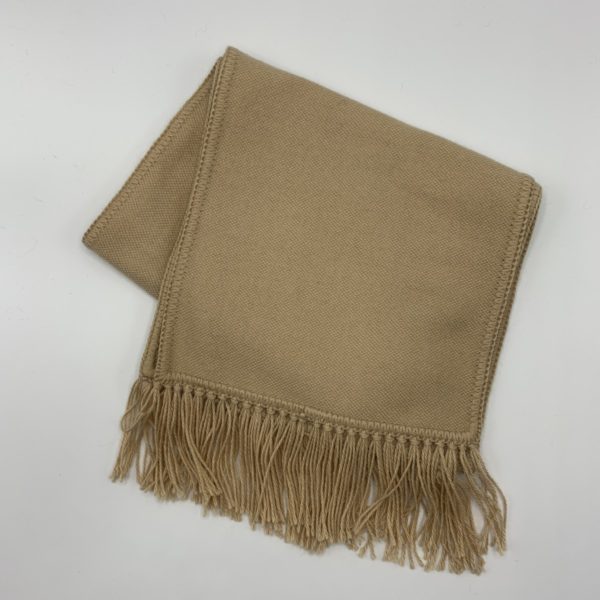 Light Fawn Woven Alpaca Scarf