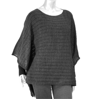 Linea Baby Alpaca Poncho in Charcoal