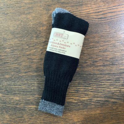Black Outdoor Adventure Alpaca Socks