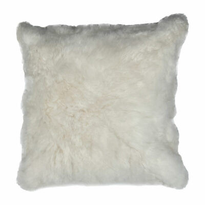 White Baby Alpaca Fur Pillow
