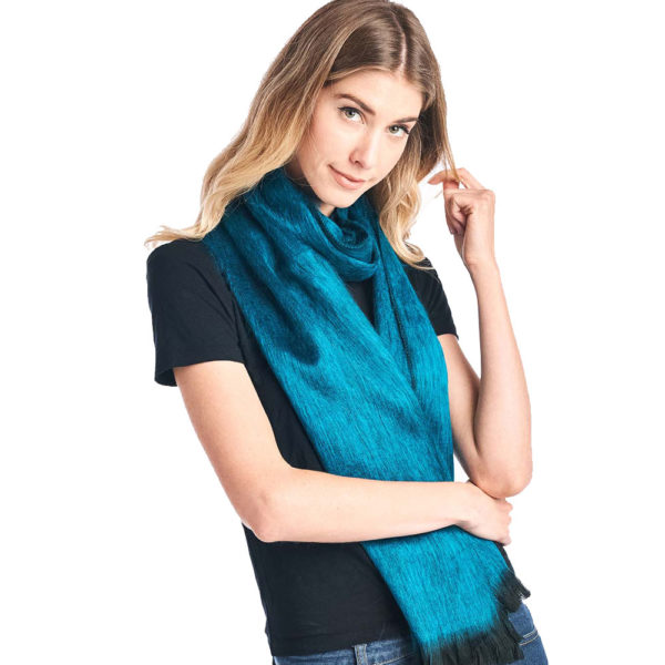 Midnight Turquoise Alpaca Scarf