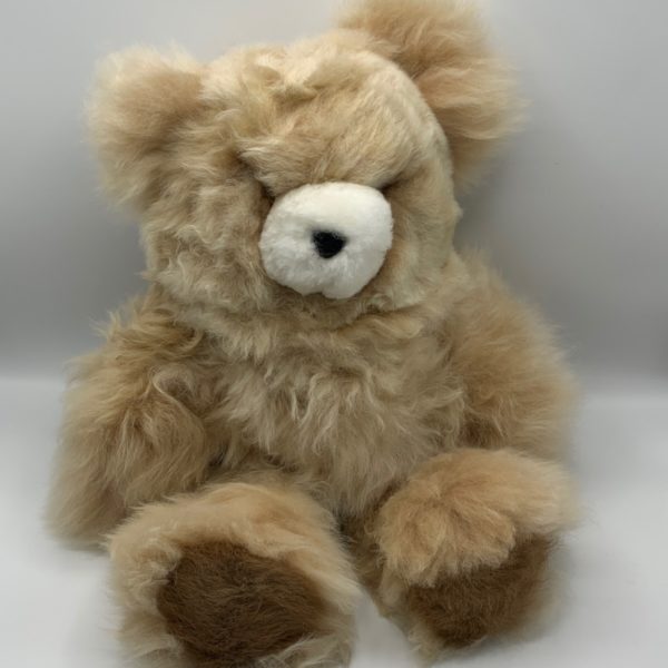 18" Teddy Bear Made from Light Fawn Baby Alpaca