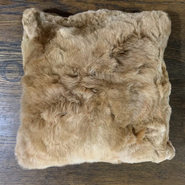 Medium Fawn Baby Alpaca Fur Pillow - 15"x15"