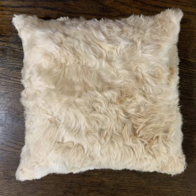 Light Fawn Suri Alpaca Fur Pillow - 15"x15"