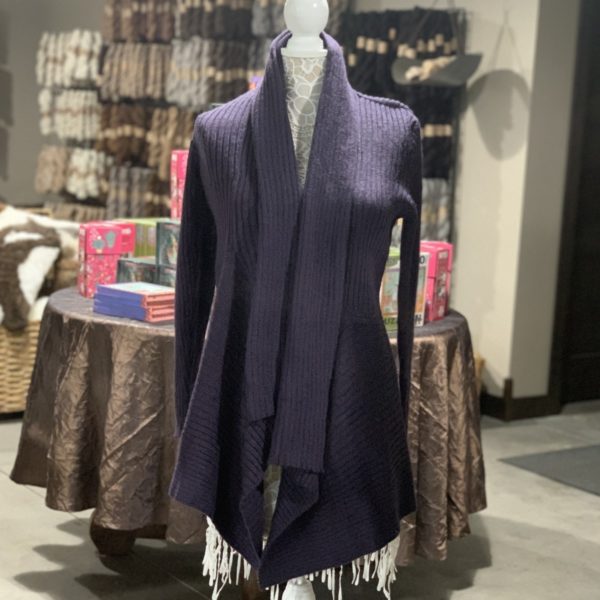Long Alpaca Sweater in Purple