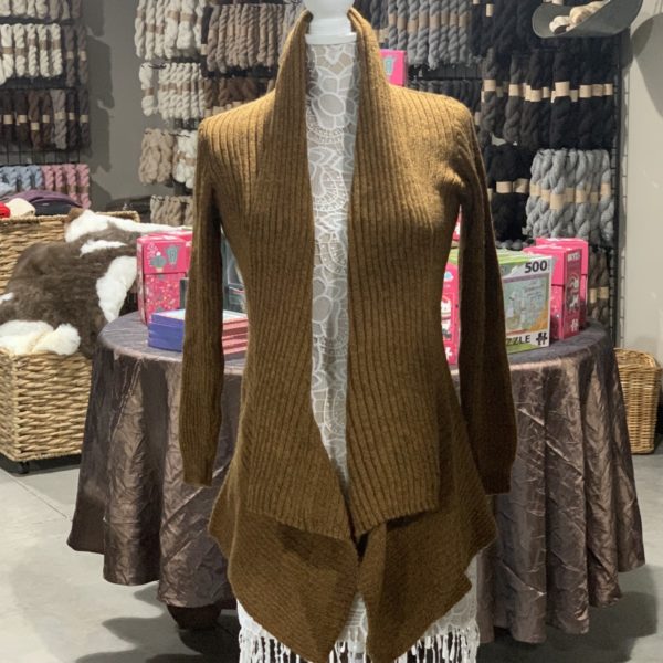Long Alpaca Sweater in Fawn Melange
