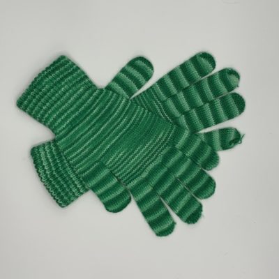 Candy Stripe Gloves in Green