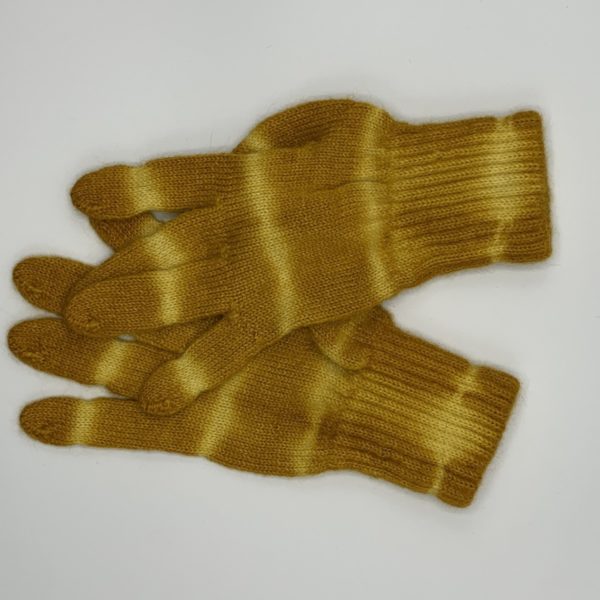 Tie-Dyed Alpaca Gloves in Orange