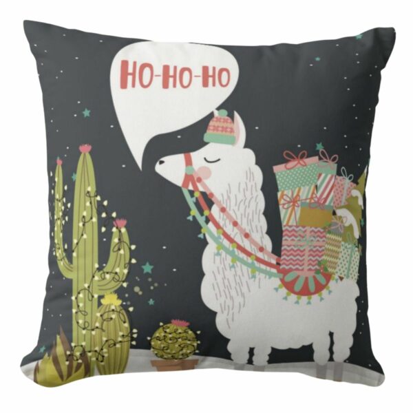 Ho Ho Ho Llama Pillow