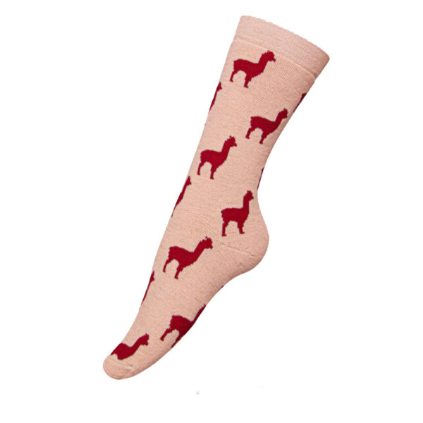 CA Alpaquita Unisex Socks in Pink & Red