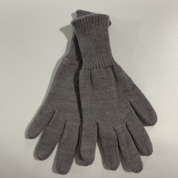 Large Reversible Baby Alpaca Gloves in Grey