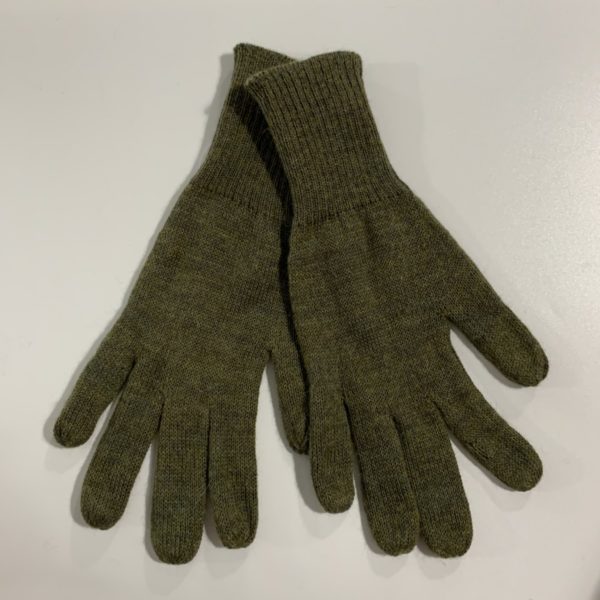 Large Reversible Baby Alpaca Gloves in Green