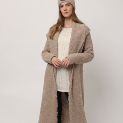 Patricia Long Alpaca Sweater Coat in Beige