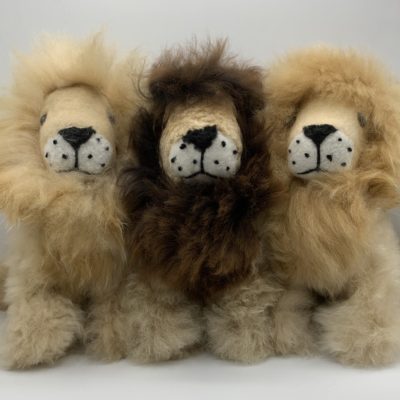12" Stuffed Lion Made from Baby Alpaca
