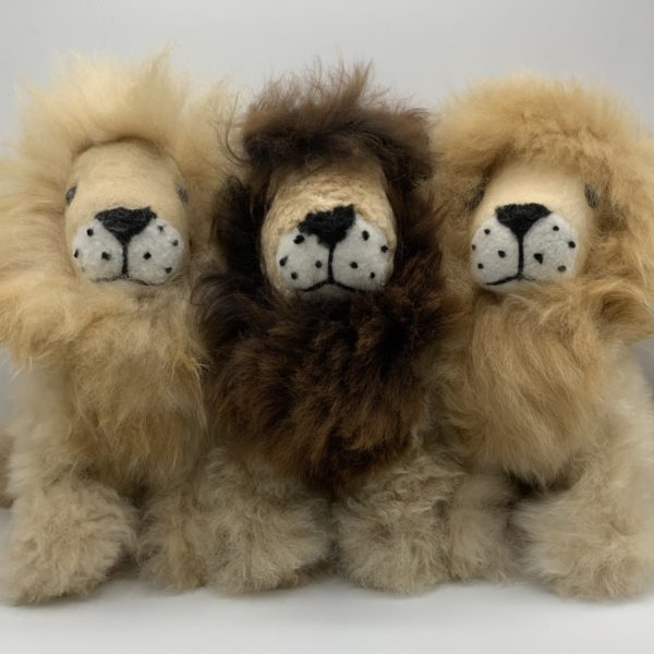 12" Stuffed Lion Made from Baby Alpaca