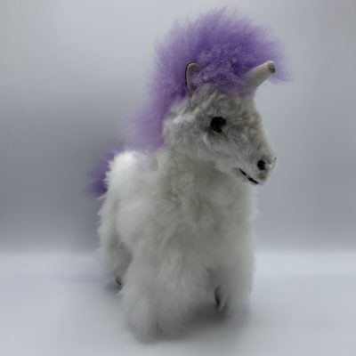 Purple and White Plush Unicorn